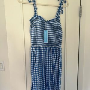Draper James Size Small Gingham blue dress, tags on, never worn